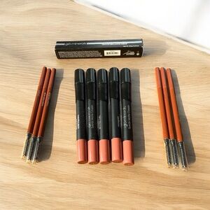 GLO MINERALS COSMETICS LOT SUEDE MATTE CRAYON, LIP, MICRO BROW PENCILS (LOT#15)